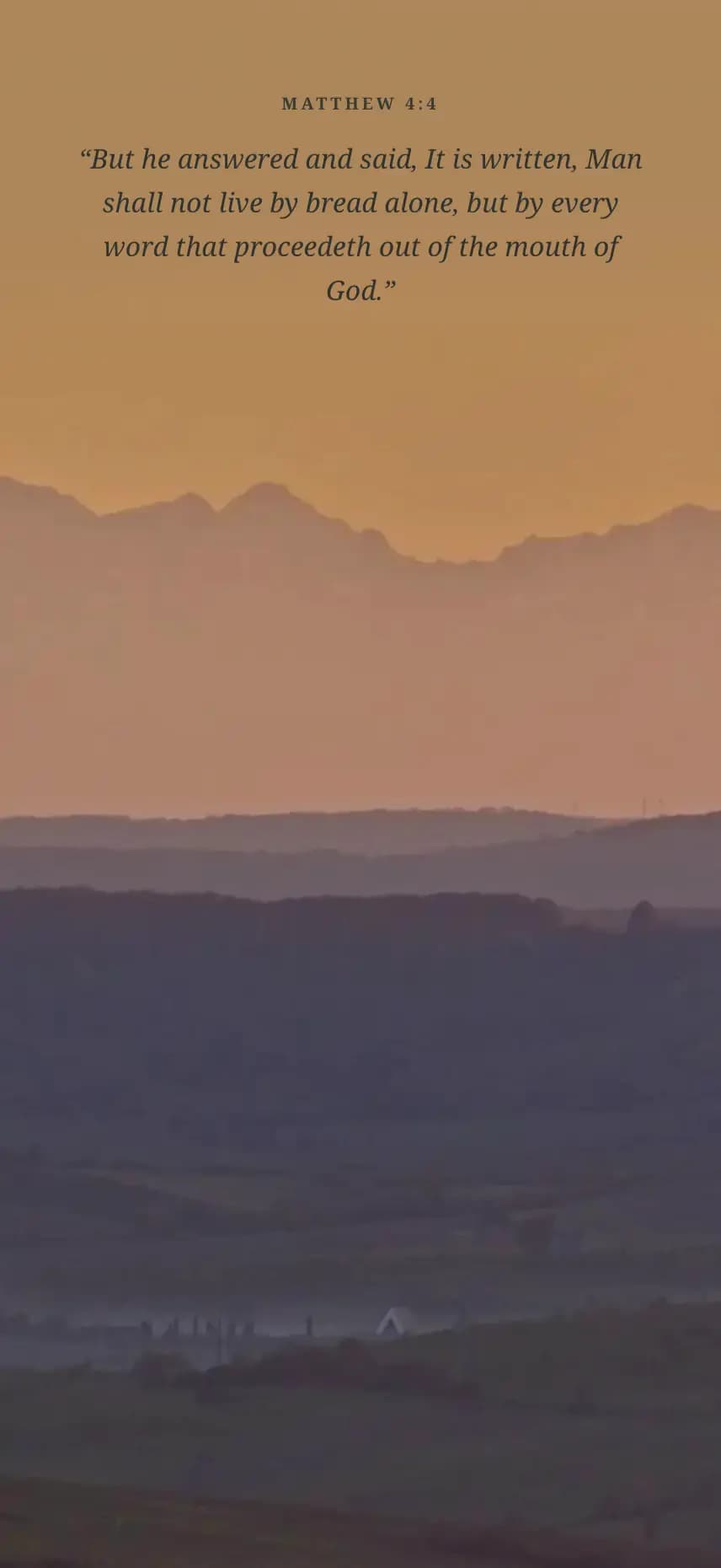 A mountain ridge at dusk